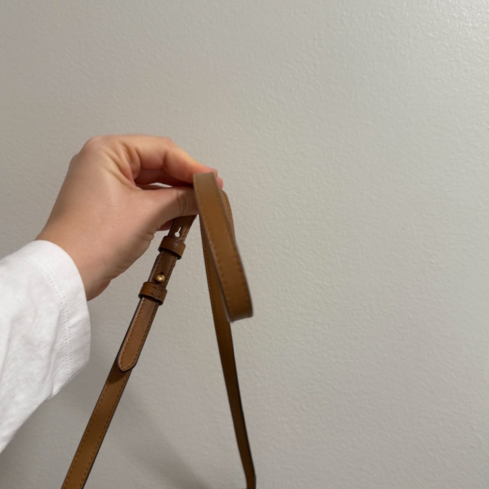 Polo Ralph Lauren Polo ID convertible leather clutch crossbody bag camel brown - Picture 5 of 15